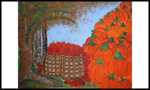 Fruits basket painting
